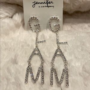 GLAM rhinestone dangle earrings